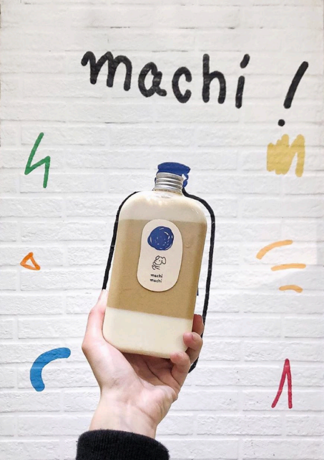 Photo wall with machi machi bottled drink